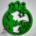 Glob personalizat cu nume, din lemn, model 8