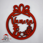 Glob personalizat cu nume, din lemn, model 3 - imagine 3