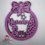 Glob personalizat cu nume, din lemn, model 2