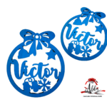 Glob personalizat cu nume, din lemn, model 4