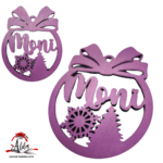 Glob personalizat cu nume, din lemn, model 7