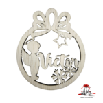 Glob personalizat cu nume, din lemn, model 8 - imagine 4