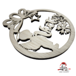 Glob personalizat cu nume, din lemn, model 8 - imagine 5