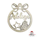 Glob personalizat cu nume, din lemn, model 11 - imagine 3