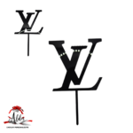 Topper initiale „Louis Vuitton”, cu suport, din plexiglas (acril) colorat - imagine 2