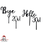 Set 4 toppere "Bye & Hello", cu suport, din plexiglas (acril) colorat