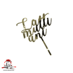 Topper "La multi ani", cu suport, din plexiglas (acril) oglinda - imagine 2