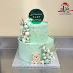 Topper personalizat "Baby shower", cu suport, din plexiglas (acril) oglindă - imagine 4