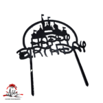 Topper castel Disney "Happy Birthday", cu suport, din plexiglas (acril) colorat - imagine 4
