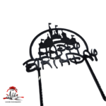 Topper castel Disney "Happy Birthday", cu suport, din plexiglas (acril) colorat - imagine 2