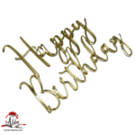 Topper "Happy Birthday", fara suport, din plexiglas (acril) oglinda
