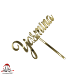 Topper nume personalizat, cu suport, din plexiglas (acril) oglinda - imagine 2