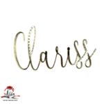 Topper "Nume caligrafic", fara suport, din plexiglas (acril) oglinda