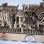 Topper "Te iubesc", cu suport, din lemn de plop - imagine 3