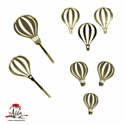 Set 10 baloane cu aer cald 5 cm, din plexiglas (acril) oglindă