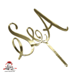 Topper litere "initiale caligrafice" , cu suport, din plexiglas (acril) oglinda - imagine 3