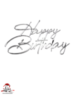 Topper "Happy Birthday", fara suport, din plexiglas (acril) oglinda - imagine 3
