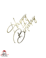 Topper "Happy Birthday", fara suport, din plexiglas (acril) oglinda - imagine 4