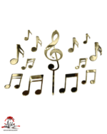 Set note muzicale din plexiglas (acril) oglindă