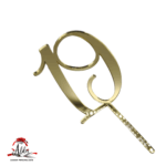 Topper numar aniversar, cu suport, din plexiglas (acril) oglinda - imagine 3