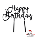 Topper „Happy Birthday”, cu suport, din plexiglas (acril) colorat