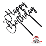 Topper „Happy Birthday”, cu suport, din plexiglas (acril) colorat - imagine 2