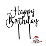 Topper „Happy Birthday”, cu suport, din plexiglas (acril) colorat - imagine 3