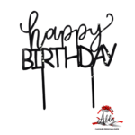 Topper „Happy Birthday”, cu suport, din plexiglas (acril) colorat