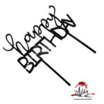 Topper „Happy Birthday”, cu suport, din plexiglas (acril) colorat - imagine 5
