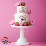 Topper oval "Oh Baby", fara suport, din plexiglas (acril) oglinda - imagine 5