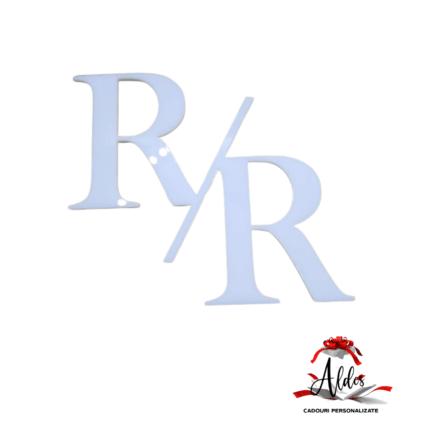 Topper litere "initiale", fara suport, din plexiglas (acril) colorat