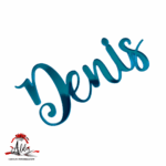 Topper "Nume caligrafic", fara suport, din plexiglas (acril) oglinda colorata - imagine 2