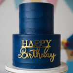 Topper Happy Birthday, fără suport, din plexiglas (acril) oglindă - imagine 2