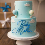 Topper Baby "Nume", fară suport, din plexiglas (acril) oglindă (colorată) - imagine 3