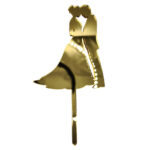 Topper siluete miri nuntă V2, cu suport, din plexiglas (acril) oglindă