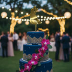 Topper siluete miri nuntă V1, cu suport, din plexiglas (acril) oglindă - imagine 2