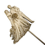 Topper siluete miri, cu suport, din lemn - V2 - imagine 2