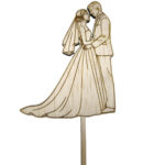 Topper siluete miri, cu suport, din lemn - V1