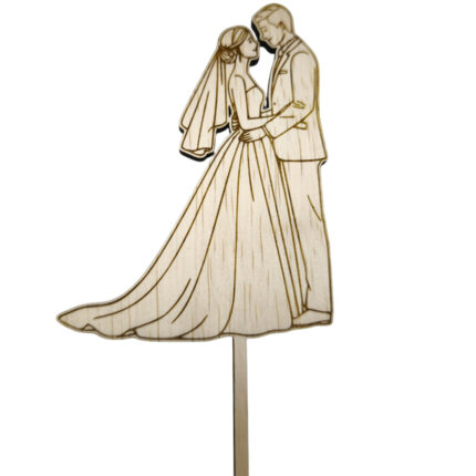 Topper siluete miri, cu suport, din lemn - V1