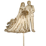 Topper siluete miri, cu suport, din lemn - V2