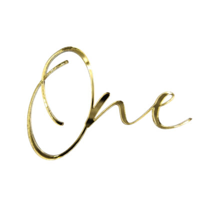 Topper "One to Ten" tip număr aniversar, fără suport, din plexiglas (acril) oglindă