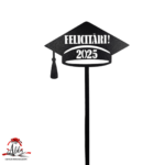 Topper tip tocă absolvire, cu suport, din MDF. - imagine 5