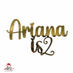 Topper nume și număr aniversar, fără suport, din plexiglas (acril) oglindă