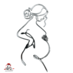 Topper siluetă femeie gravidă, fără suport, din plexiglas (acril) oglindă