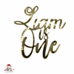 Topper "One to Ten" și nume aniversar, fără suport, din plexiglas (acril) oglindă