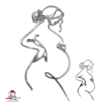 Topper siluetă femeie gravidă, fără suport, din plexiglas (acril) oglindă - imagine 2