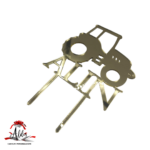 Topper "tractor și nume personalizat", cu suport, din plexiglas (acril) oglindă - imagine 2