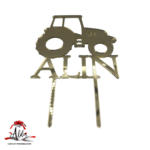 Topper "tractor și nume personalizat", cu suport, din plexiglas (acril) oglindă - imagine 3