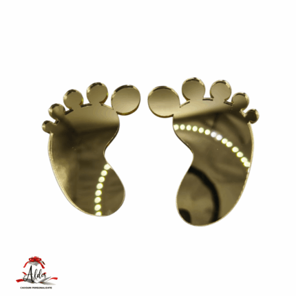 Piciorușe bebe, din plexiglas (acril) oglindă colorată