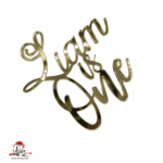 Topper "One to Ten" și nume aniversar, fără suport, din plexiglas (acril) oglindă - imagine 2